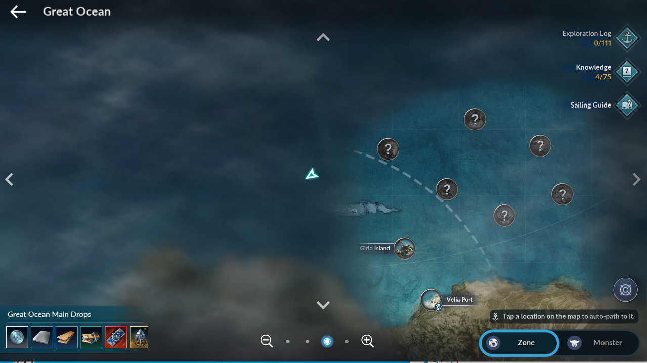 Карта великого океана black desert mobile